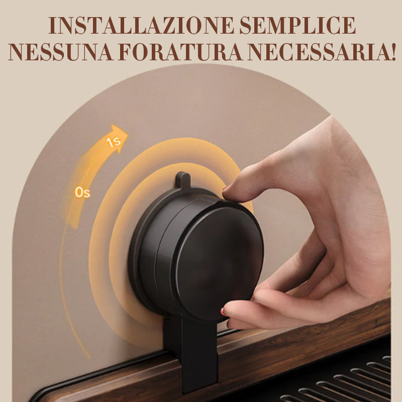 WalnutEase™ | Badezimmerablage mit Saugnapf aus Nussbaumholz