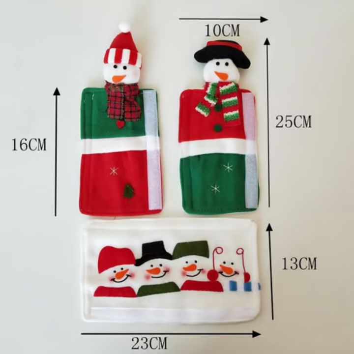 FrostyGrips™ | Weihnachtliche Schneemann-Türgriffabdeckungen