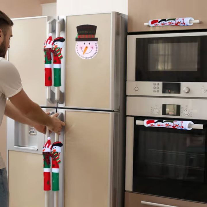 FrostyGrips™ | Weihnachtliche Schneemann-Türgriffabdeckungen