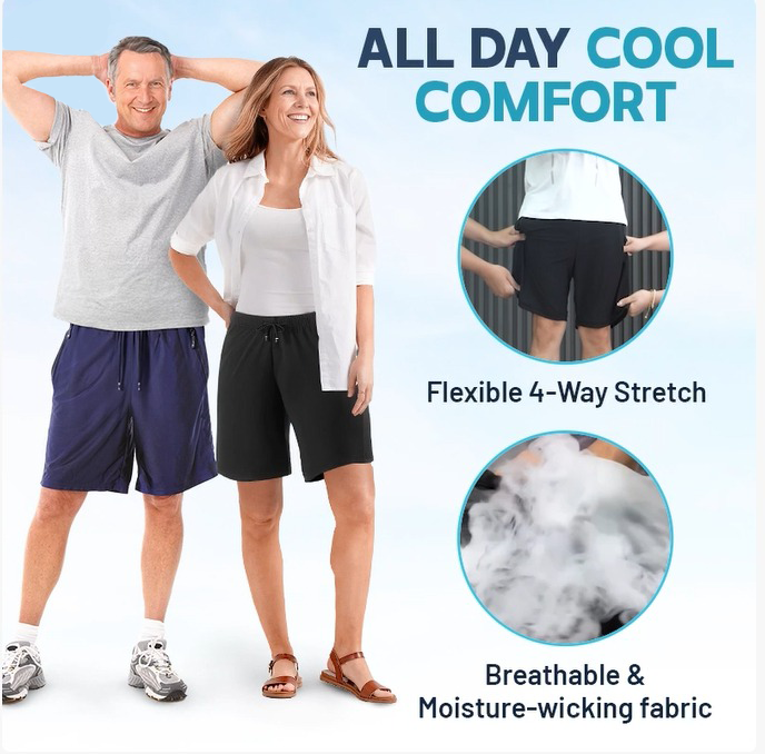 1+1 Gratis | CoolFlex™ | Unisex Ice Silk Stretch-Shorts