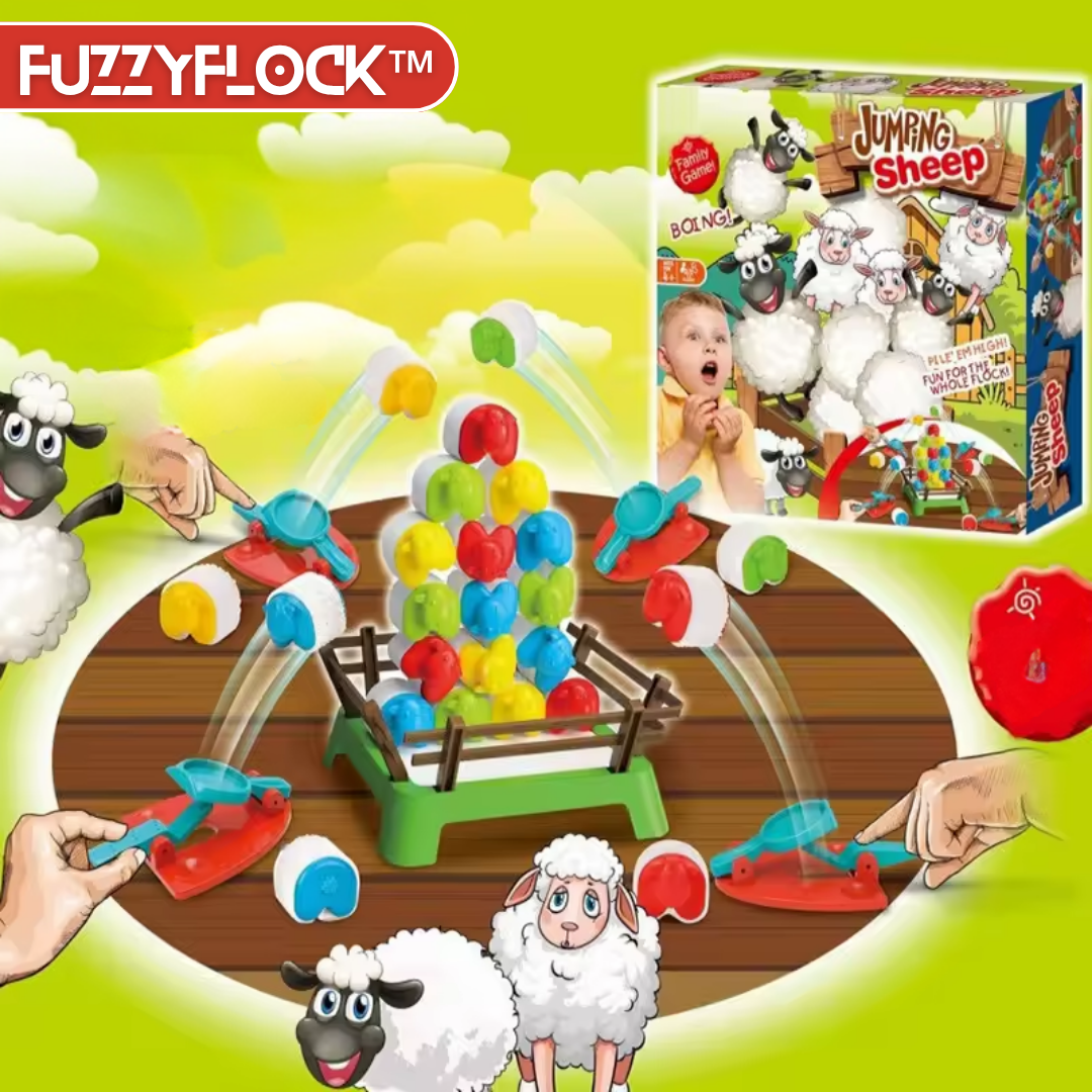 FuzzyFlock™ | Springende Schafe Brettspiel