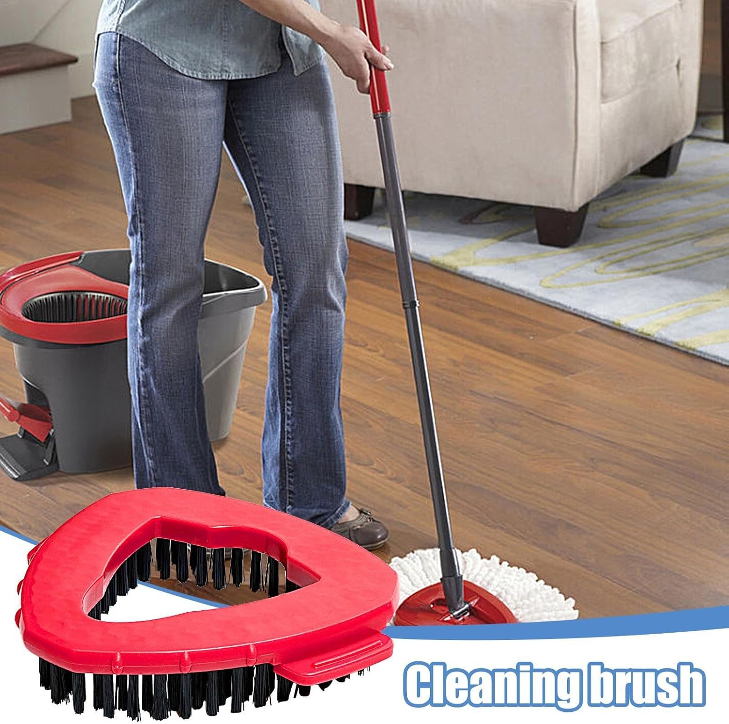 ScrubMop | Ersatz-Schrubbkopf für Spin-Mopp – 180° Drehbar für 1-Tank-System