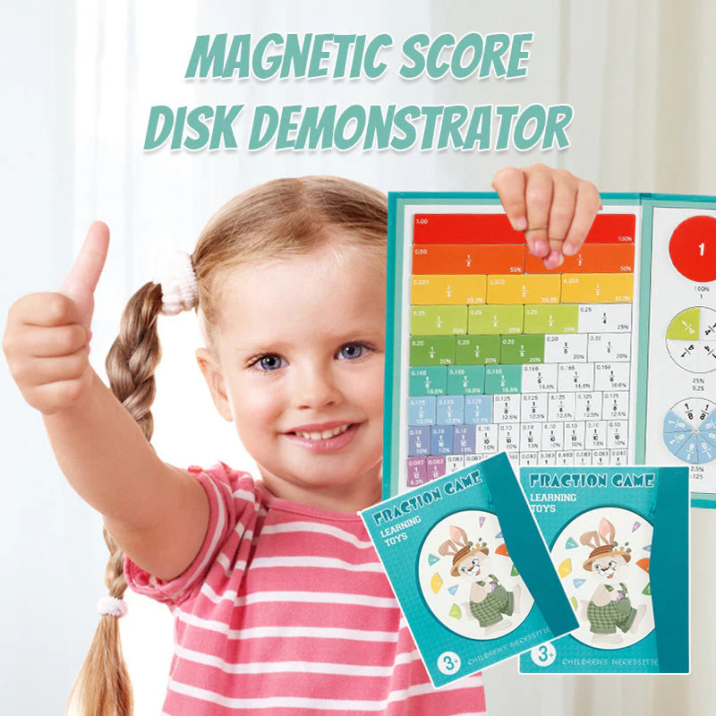 MatheMagnet™  | Magnetisches Buch-Bruchteil-Puzzle für Kinder- Spielend Bruchrechnen lernen