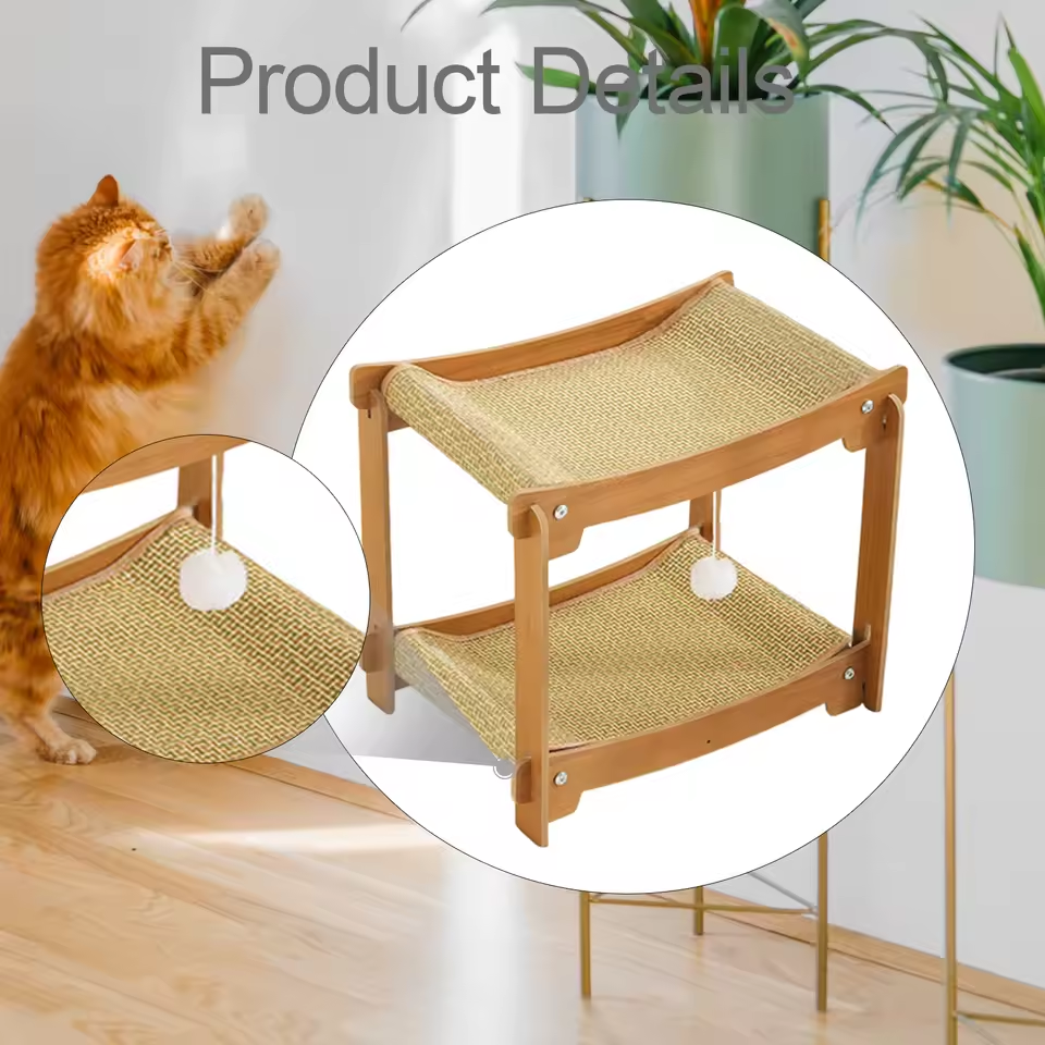 50% RABATT | PawVilla™ | 2-stöckiger Katzenkratzbaum – Luxuriöser Ruheplatz & Kratzmöbel im stilvollen Design