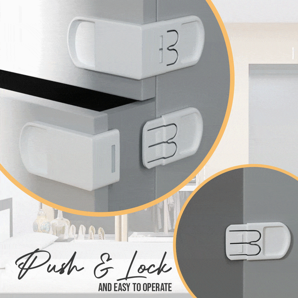 2+2 GRATIS | Stick-On-Lock™ | Kindersicherungsschloss — sicherer Schutz vor kleinen Gefahren