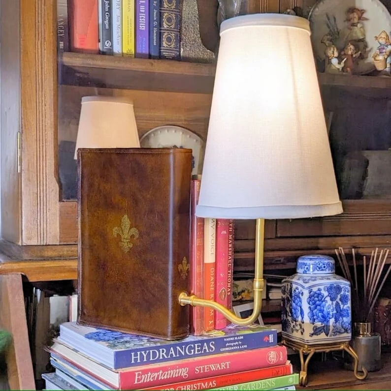 LitLamp | Klassische Literaturlampe – Elegante, batteriebetriebene Beleuchtung für Bücherliebhaber