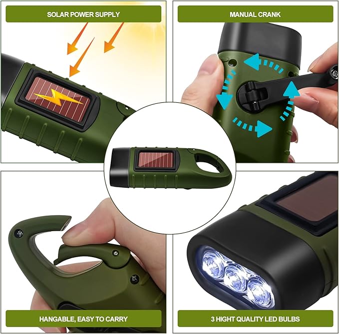BrightTrail™ | Notfall-Taschenlampe – Solar & Handkurbel, zuverlässig ...