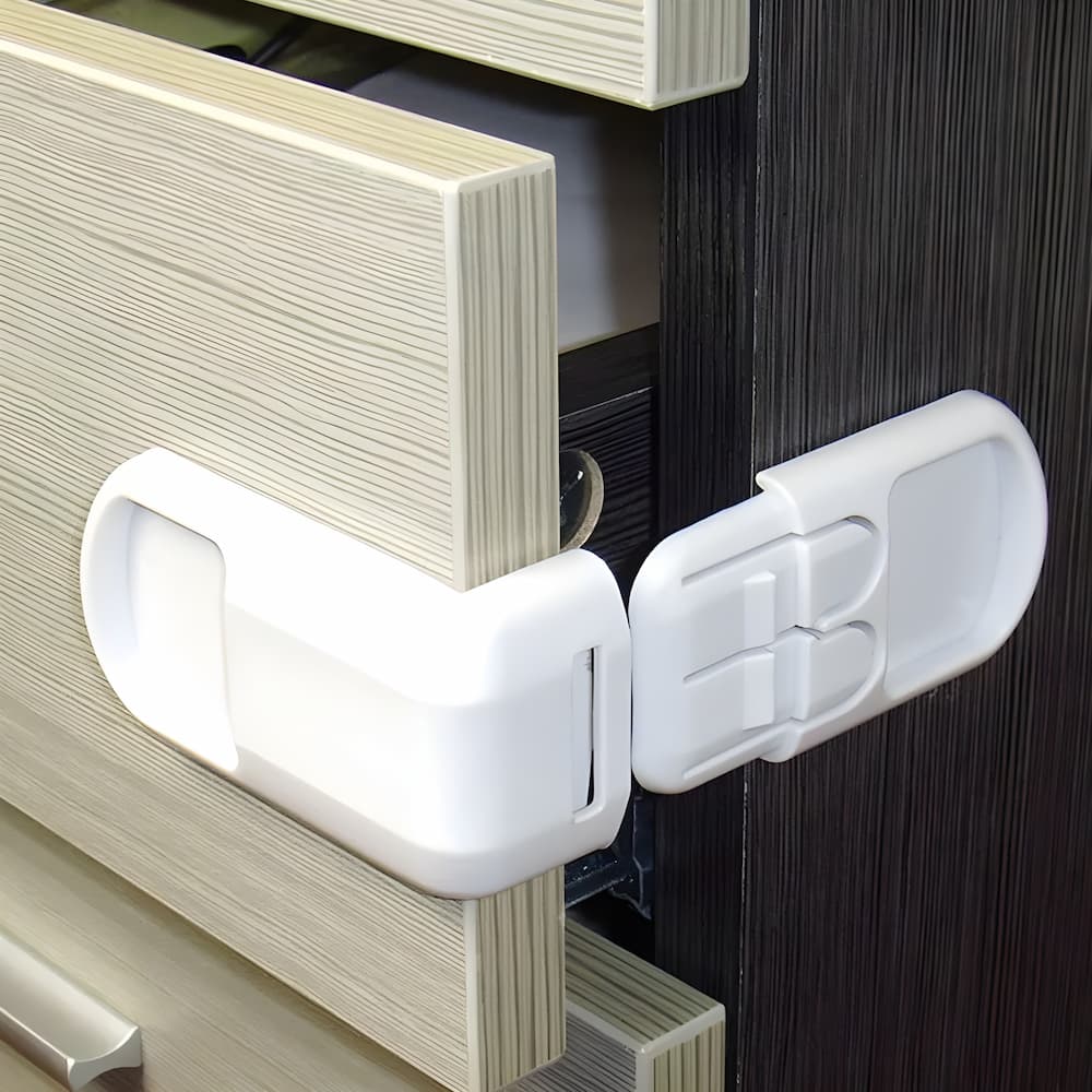2+2 GRATIS | Stick-On-Lock™ | Kindersicherungsschloss — sicherer Schutz vor kleinen Gefahren