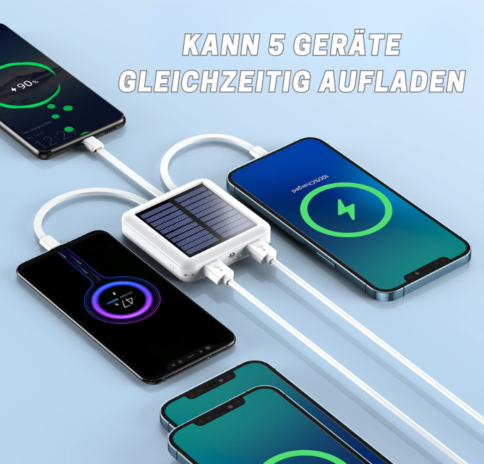 50 % Rabatt | SunVault™ | Leistungsstarkes Solarstrom-Ladegerät für unterwegs