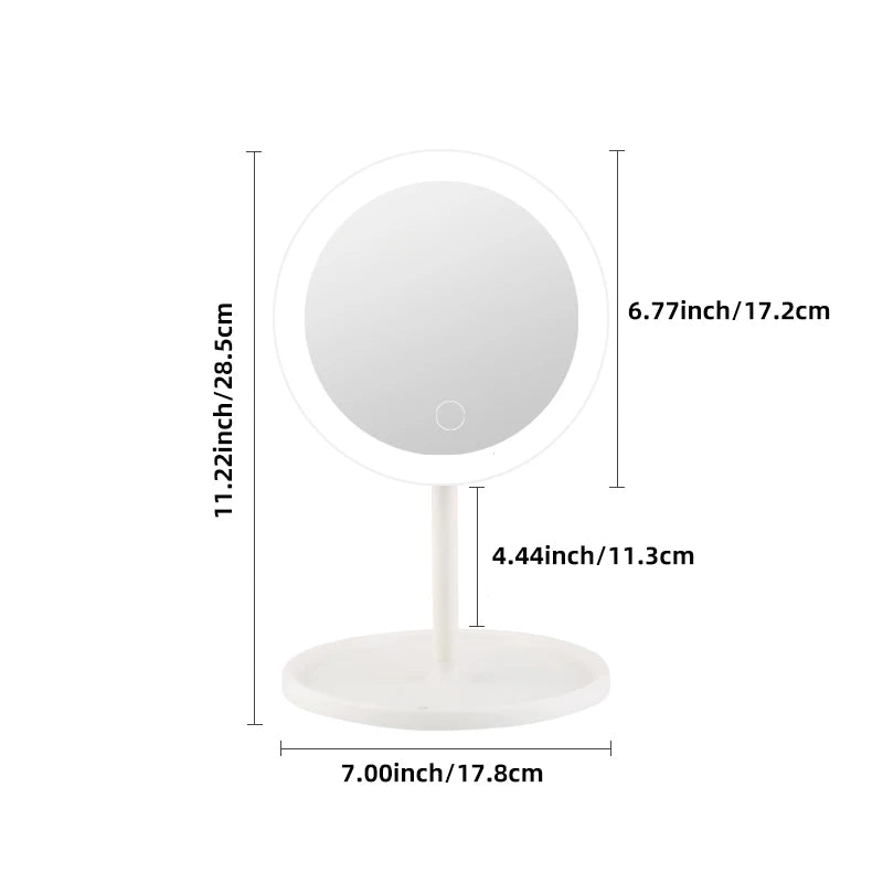 LumiGlow™ | Einstellbarer LED-Kosmetikspiegel mit Ringlicht