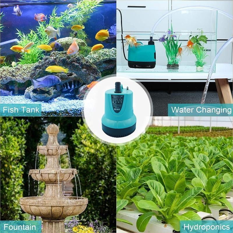 SilentFlow™ | Leise Tauchwasserpumpe für Aquarien, Springbrunnen und Hydrokultursysteme