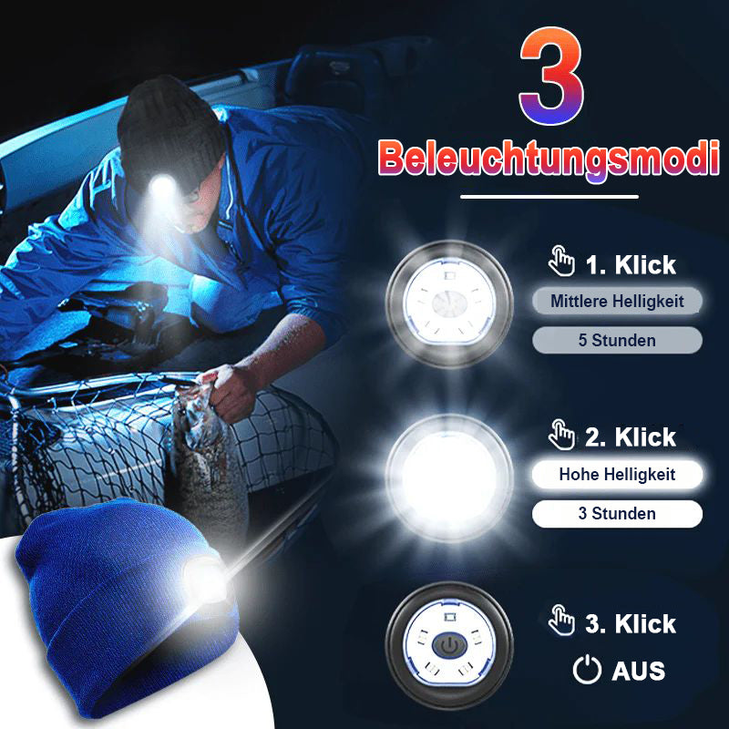 BeamBean™ | LED Stirnlampen Mütze