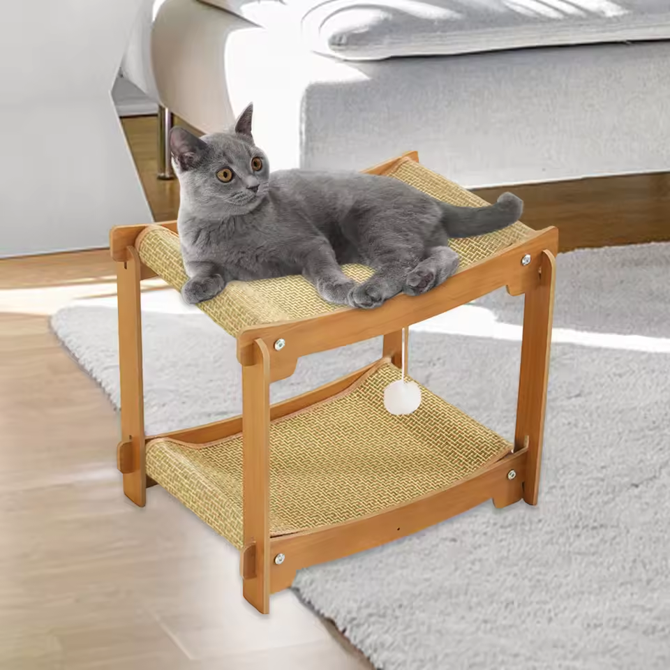 50% RABATT | PawVilla™ | 2-stöckiger Katzenkratzbaum – Luxuriöser Ruheplatz & Kratzmöbel im stilvollen Design