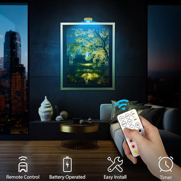 2+1 Gratis | MagniLight | Magnetische LED-Bilderleuchte – Dimmbar & wiederaufladbar