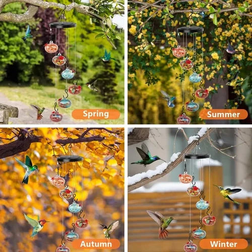 ChimeBloom™ | Bezaubernde Windspiele Kolibri-Futterstelle