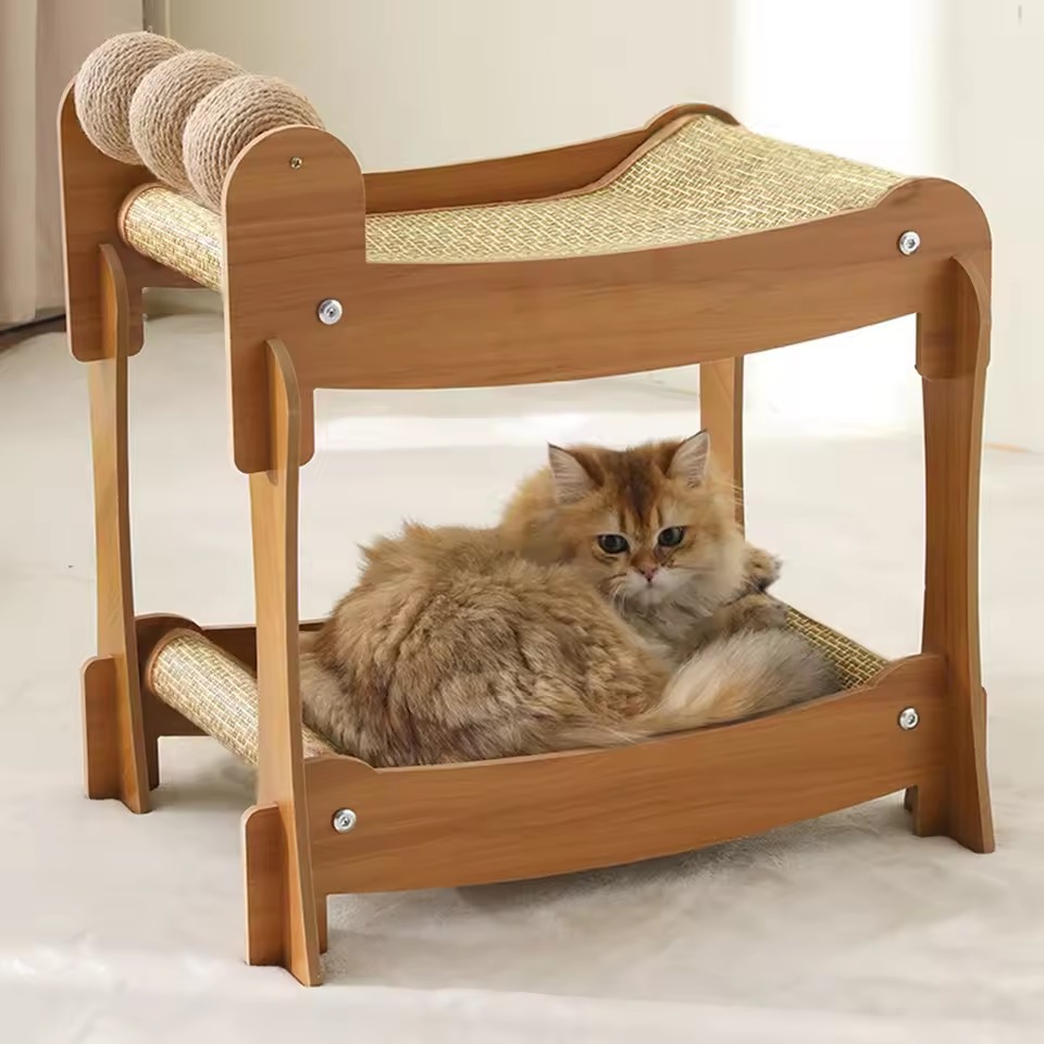 50% RABATT | PawVilla™ | 2-stöckiger Katzenkratzbaum – Luxuriöser Ruheplatz & Kratzmöbel im stilvollen Design