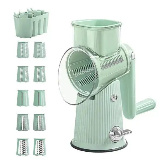 SliceMate™ | 5-in-1 Dreh-Mandoline Schneidegerät für knusprige, gesunde Gemüsesnacks