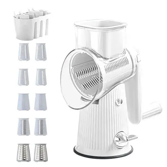 SliceMate™ | 5-in-1 Dreh-Mandoline Schneidegerät für knusprige, gesunde Gemüsesnacks