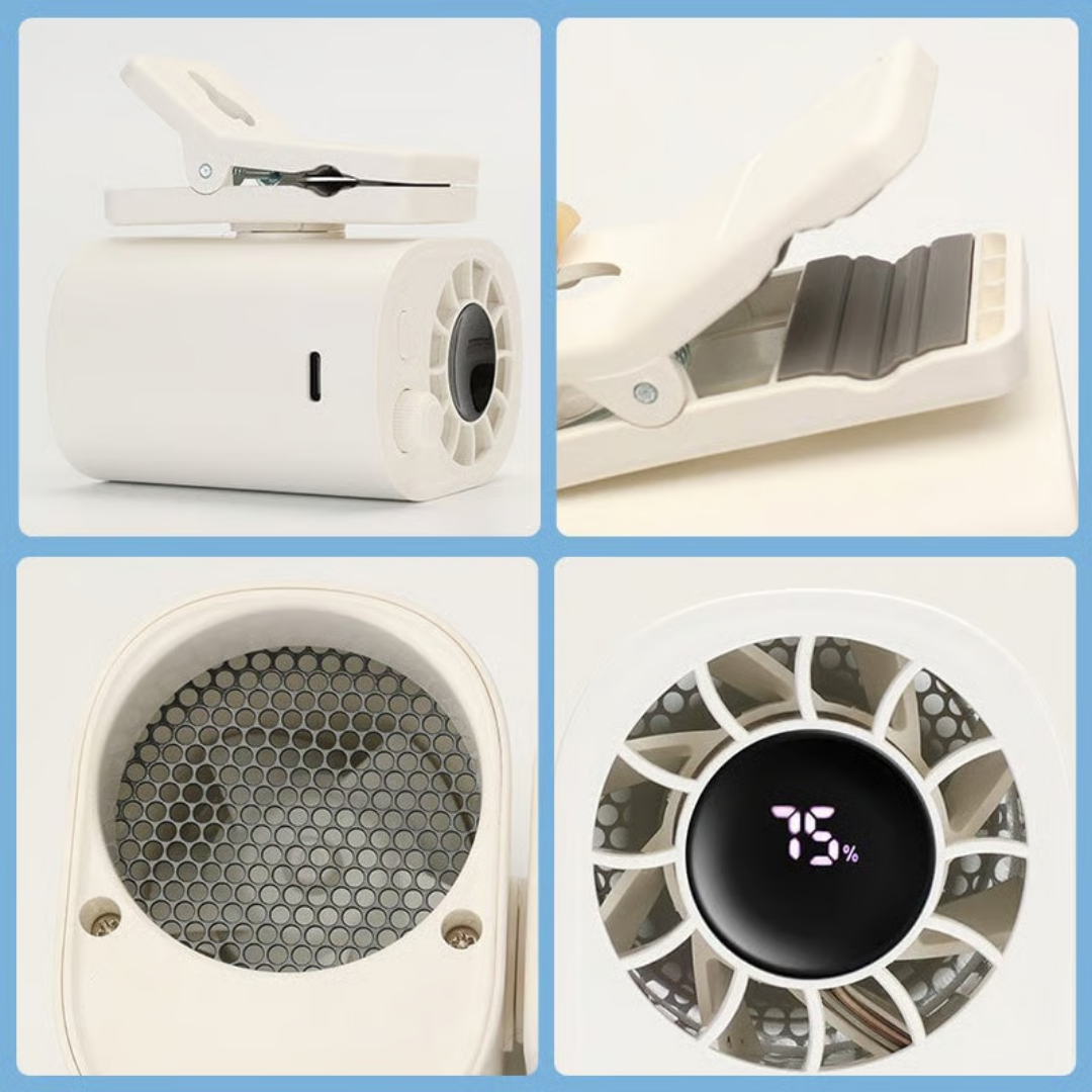 CooliClip™ | Tragbarer Clip-On-Ventilator