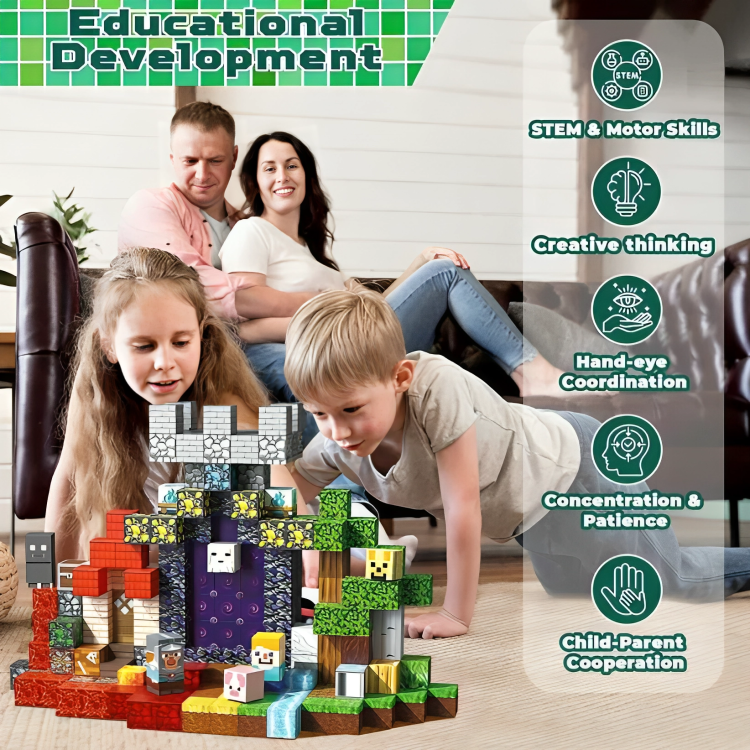 50% Rabatt | PixelBrix™ | Entfesseln Sie Kreativität und Fantasie mit 200 magnetischen Bausteinen