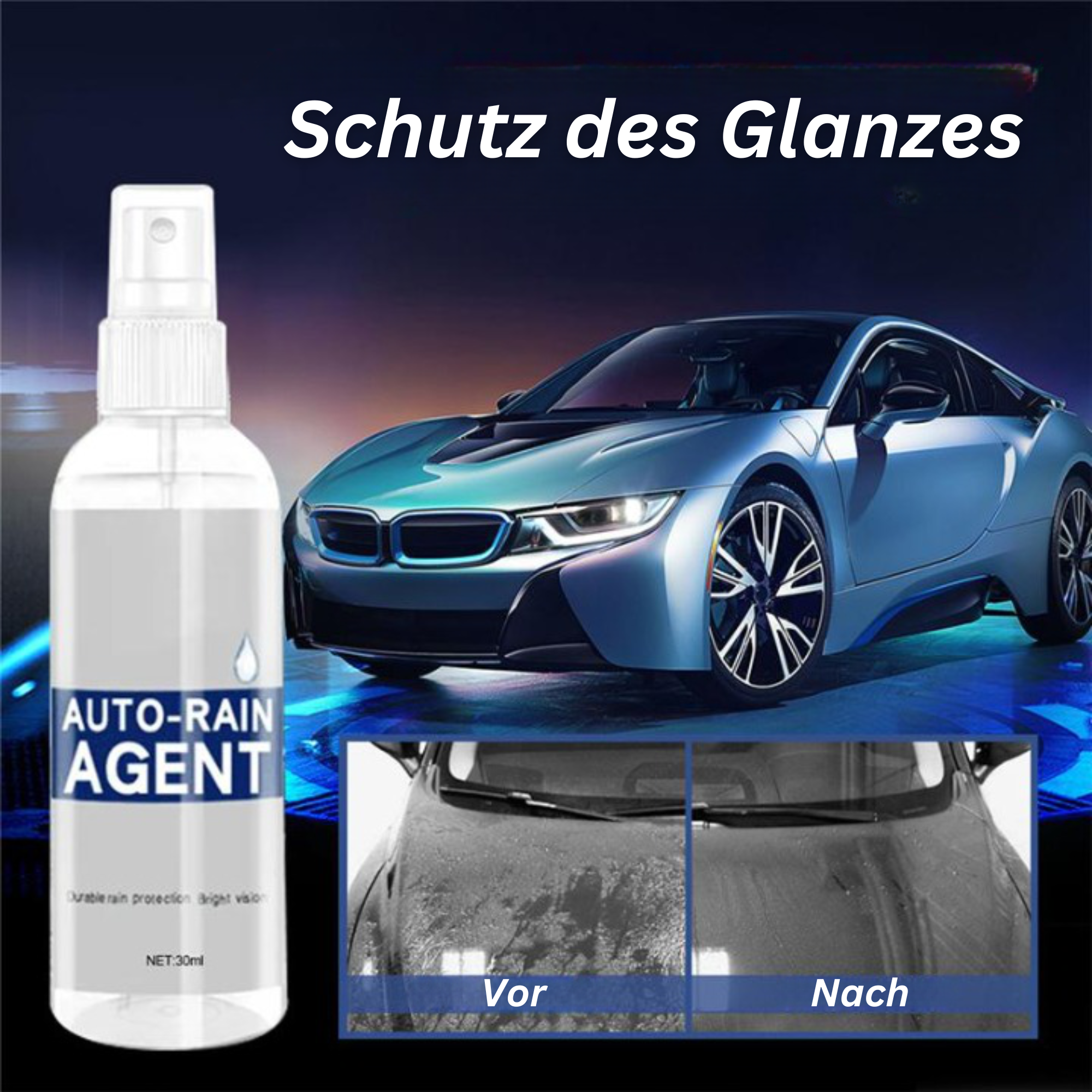 1+1 GRATIS | RainDefy™ | Anti-Beschlag, regenabweisendes Mittel für klare, sichere Sicht