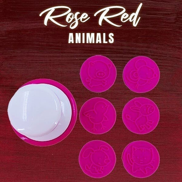 CookieArt™ | Antihaft-Keksstempel & Ausstechform – 6-teiliges Set mit niedlichen Motiven