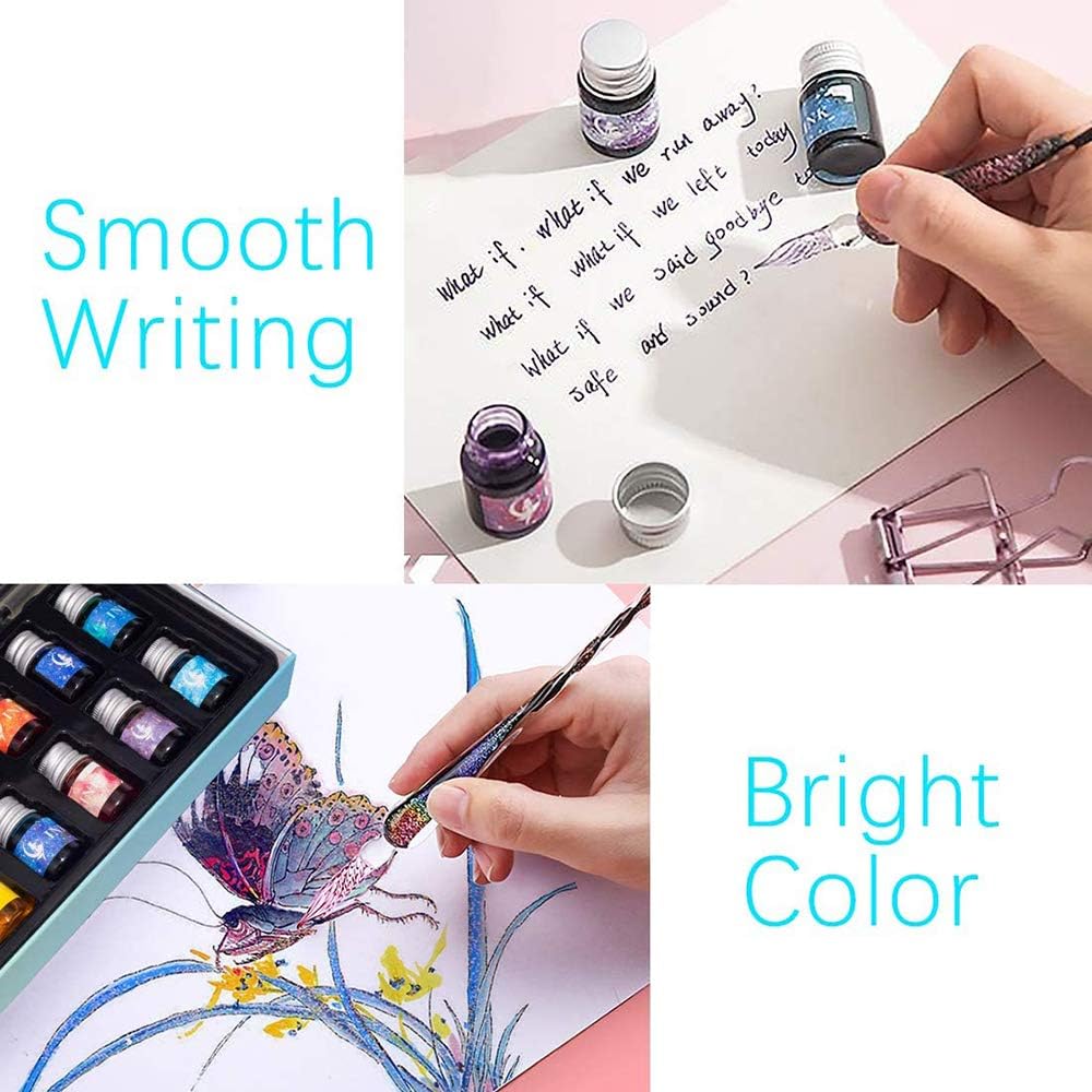 PrismWriter™ | Handgefertigtes Kristall-Kalligraphie-Bleistift- und Farbset