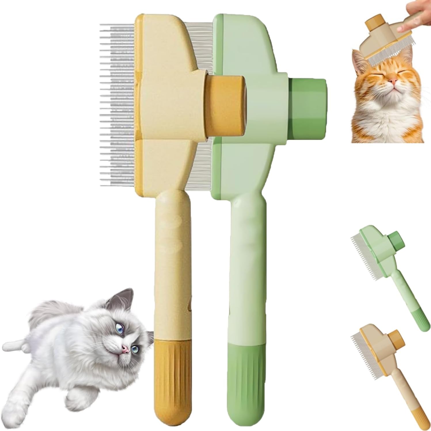 1+2 GRATIS | FurClean™ | Selbstreinigende Tierbürste