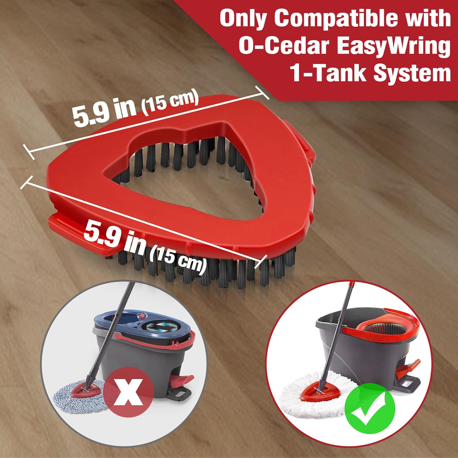 ScrubMop | Ersatz-Schrubbkopf für Spin-Mopp – 180° Drehbar für 1-Tank-System