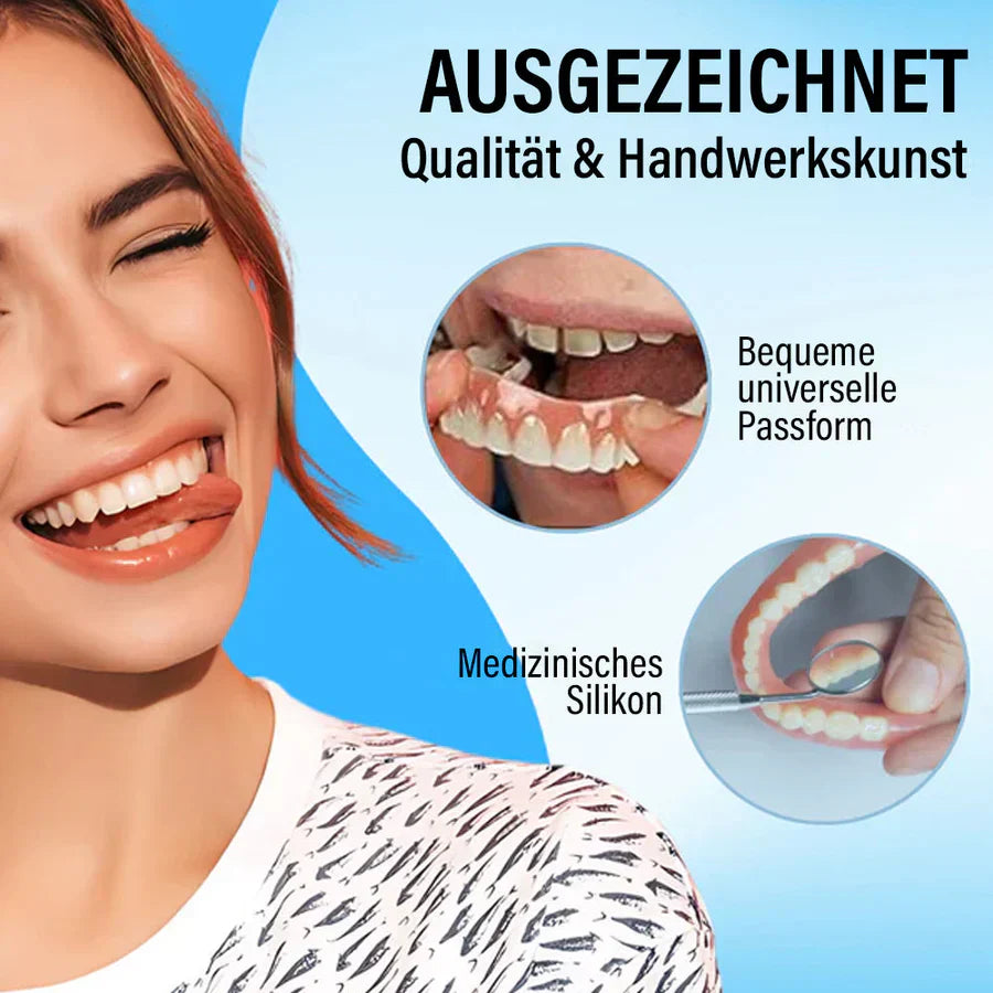 1+1 Gratis | SmileReline™ | Komfortables Silikon-Reline-Zahnersatz-Set