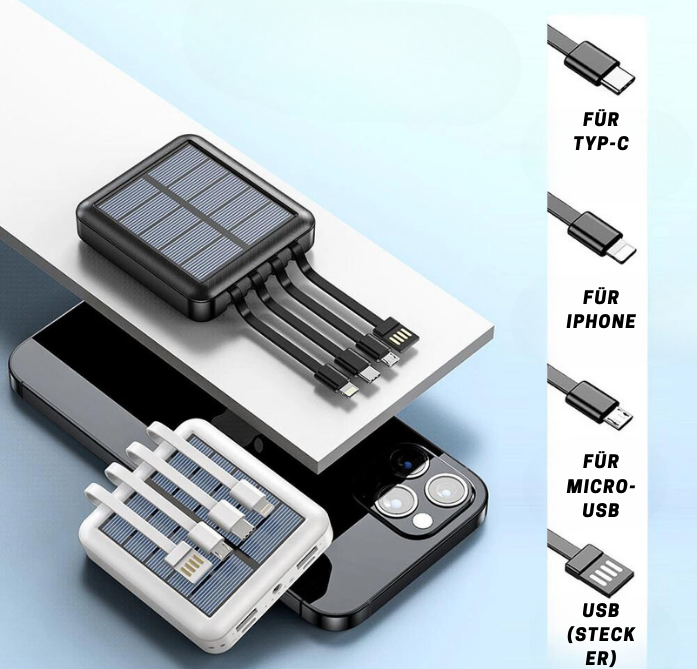 50 % Rabatt | SunVault™ | Leistungsstarkes Solarstrom-Ladegerät für unterwegs