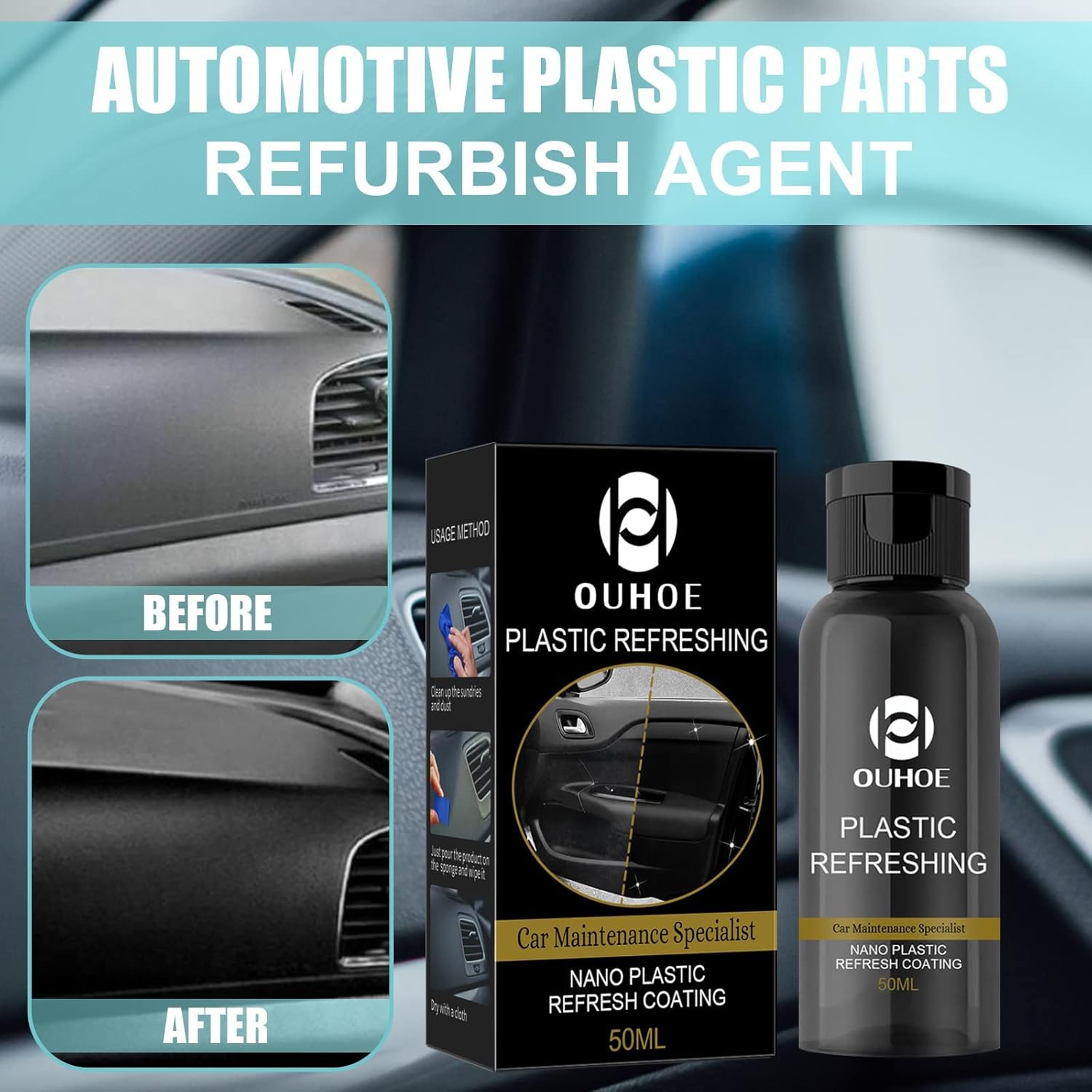 1+1 Gratis | AutoShine™ | Erfrischungs-Beschichtungsset für Autos aus Kunststoff