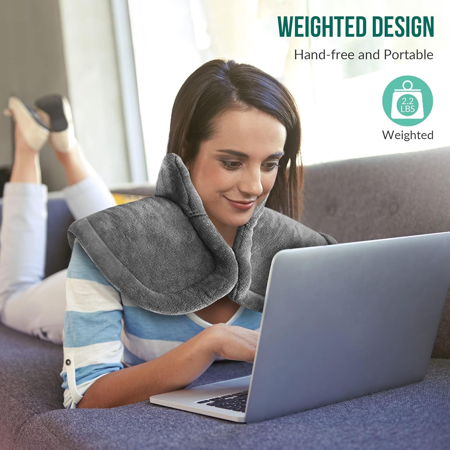 Thermowrap™ | Schal  Wärme, Entspannung für Nacken und Schultern, Auto-Stopp