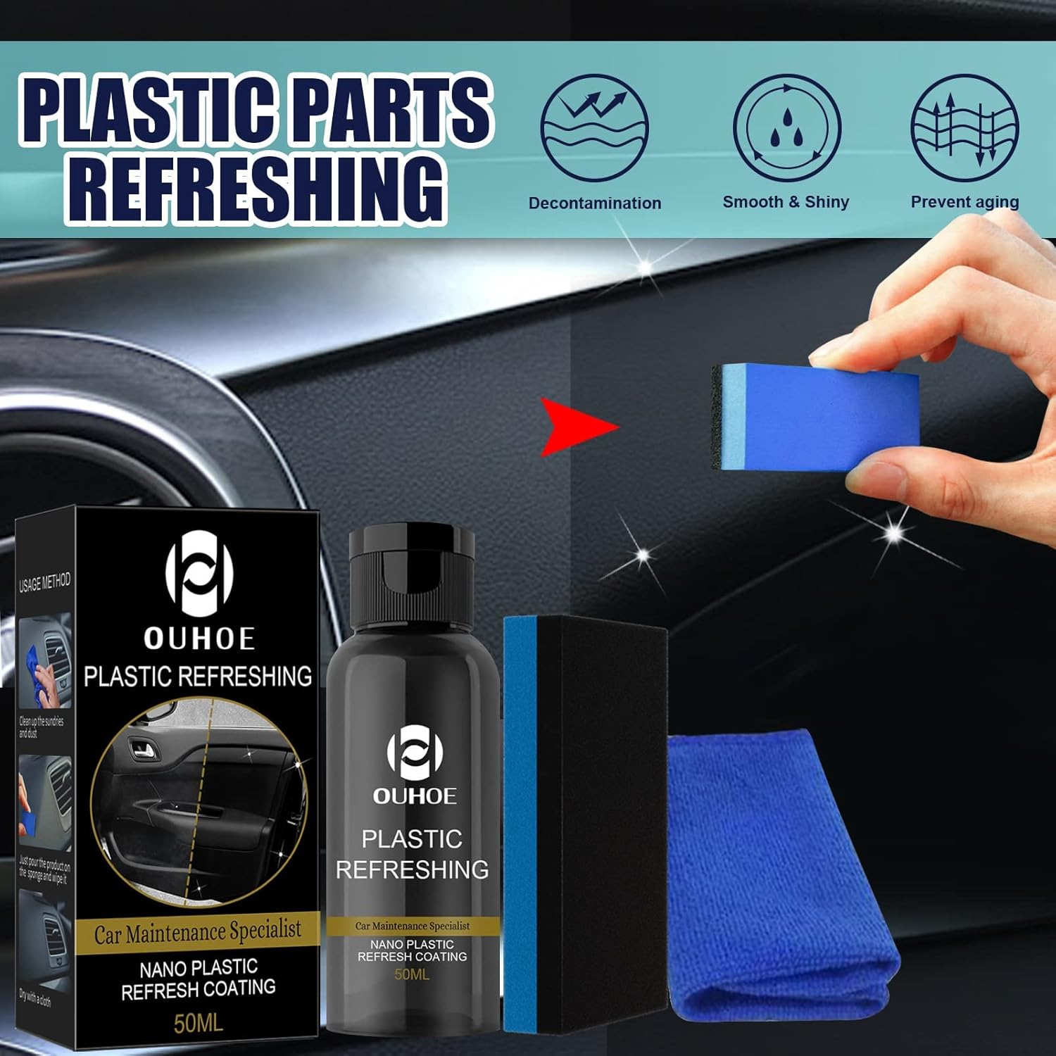1+1 Gratis | AutoShine™ | Erfrischungs-Beschichtungsset für Autos aus Kunststoff