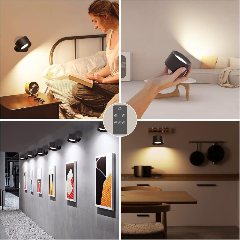 1+1 GRATIS | FlexiGlow | Rotierbare kabellose LED-Wandleuchte – Flexible, tragbare Beleuchtungslösung