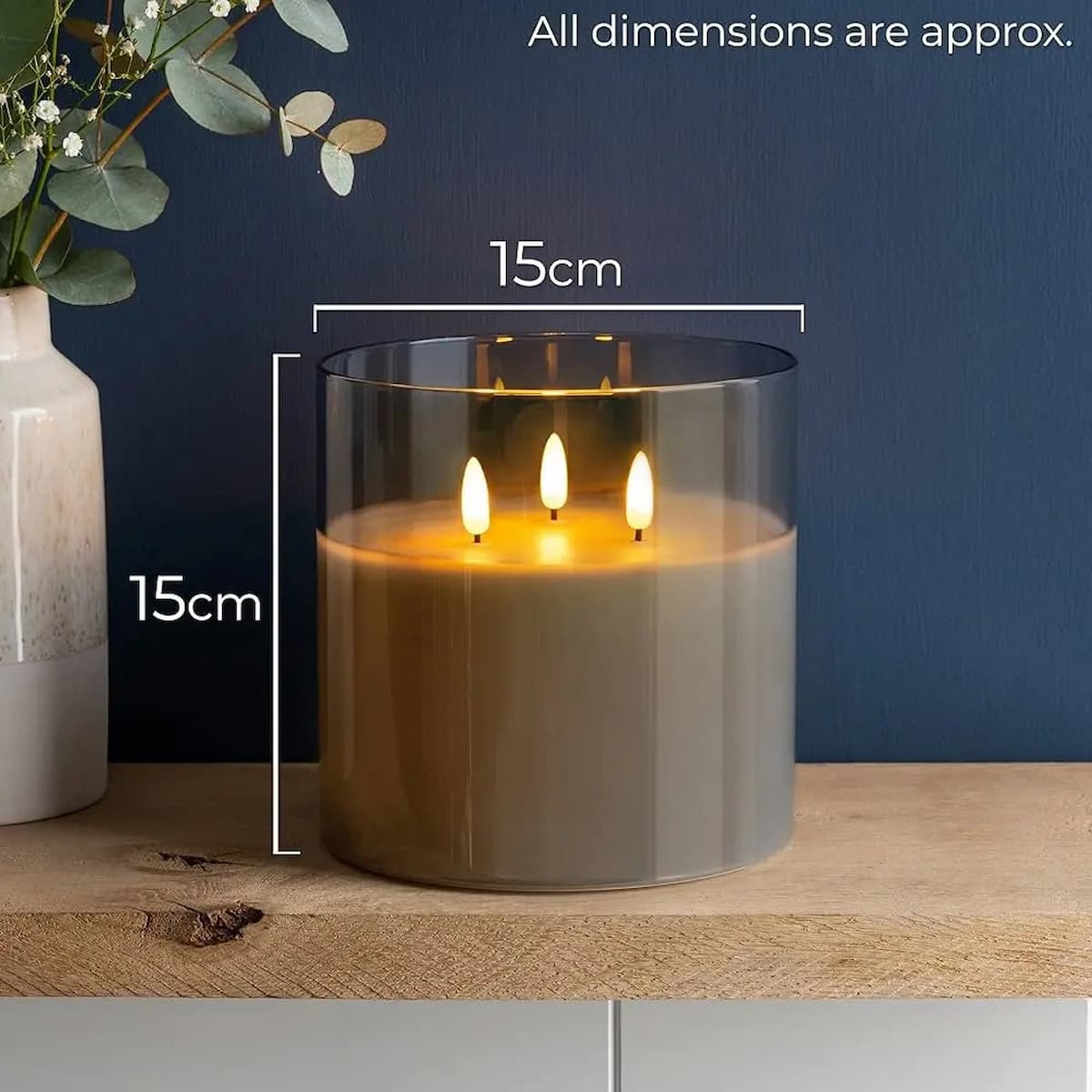 LedCandle™ |  Große LED-Glaskerzen — gemütliche Atmosphäre per Fernbedienung