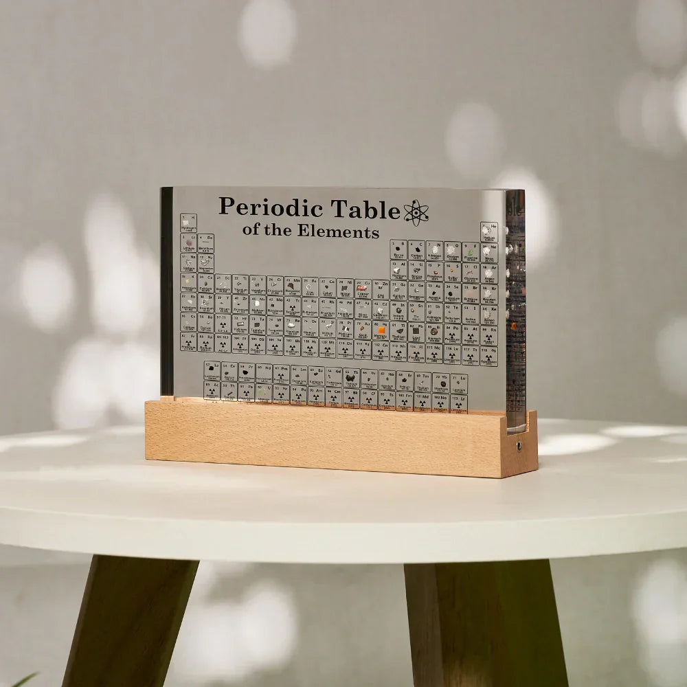 PeriodicElements™ | Beleuchtetes Periodensystem mit echten Elementen