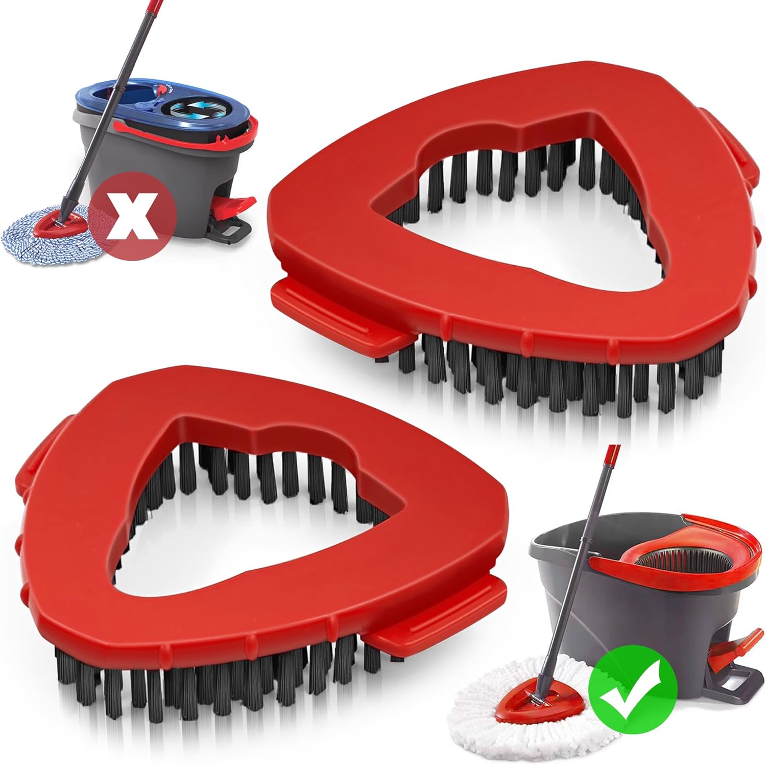 ScrubMop | Ersatz-Schrubbkopf für Spin-Mopp – 180° Drehbar für 1-Tank-System