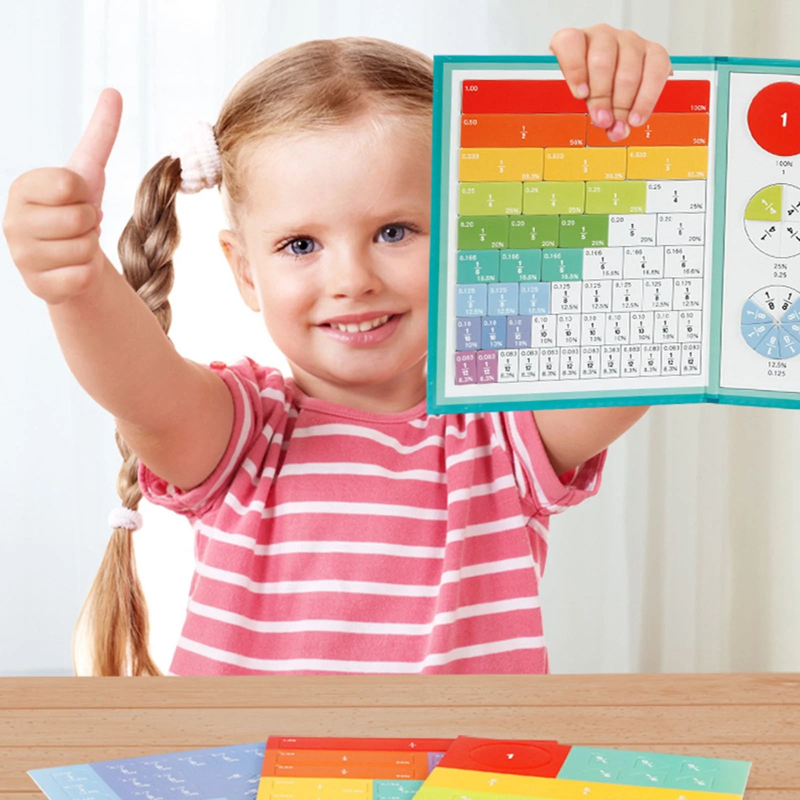 MatheMagnet™  | Magnetisches Buch-Bruchteil-Puzzle für Kinder- Spielend Bruchrechnen lernen