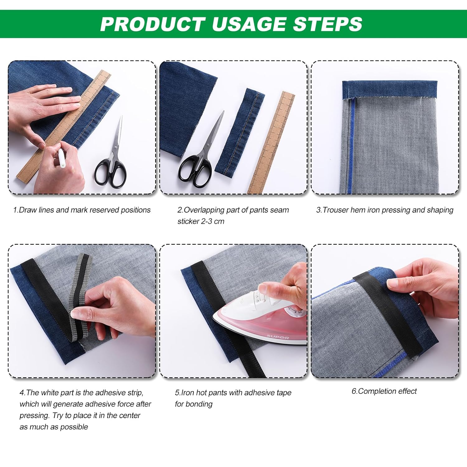 1+1 GRATIS |  EasyHem™  | Perfekte Hosenlängen in Sekundenschnelle