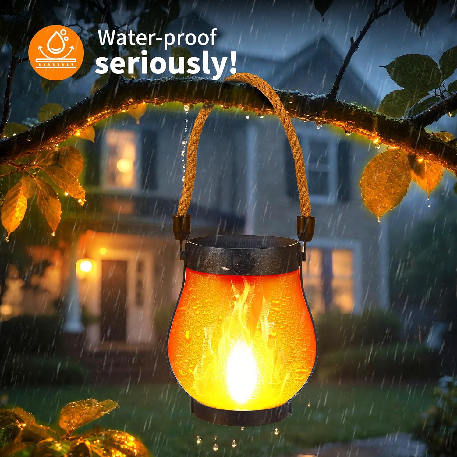 Solar Gartenlaterne | LED Außenleuchte | Warmweißes Licht | Wetterfest für Terrasse & Garten