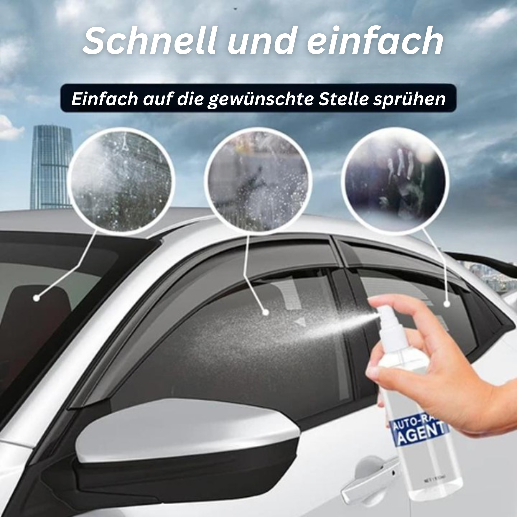 1+1 GRATIS | RainDefy™ | Anti-Beschlag, regenabweisendes Mittel für klare, sichere Sicht