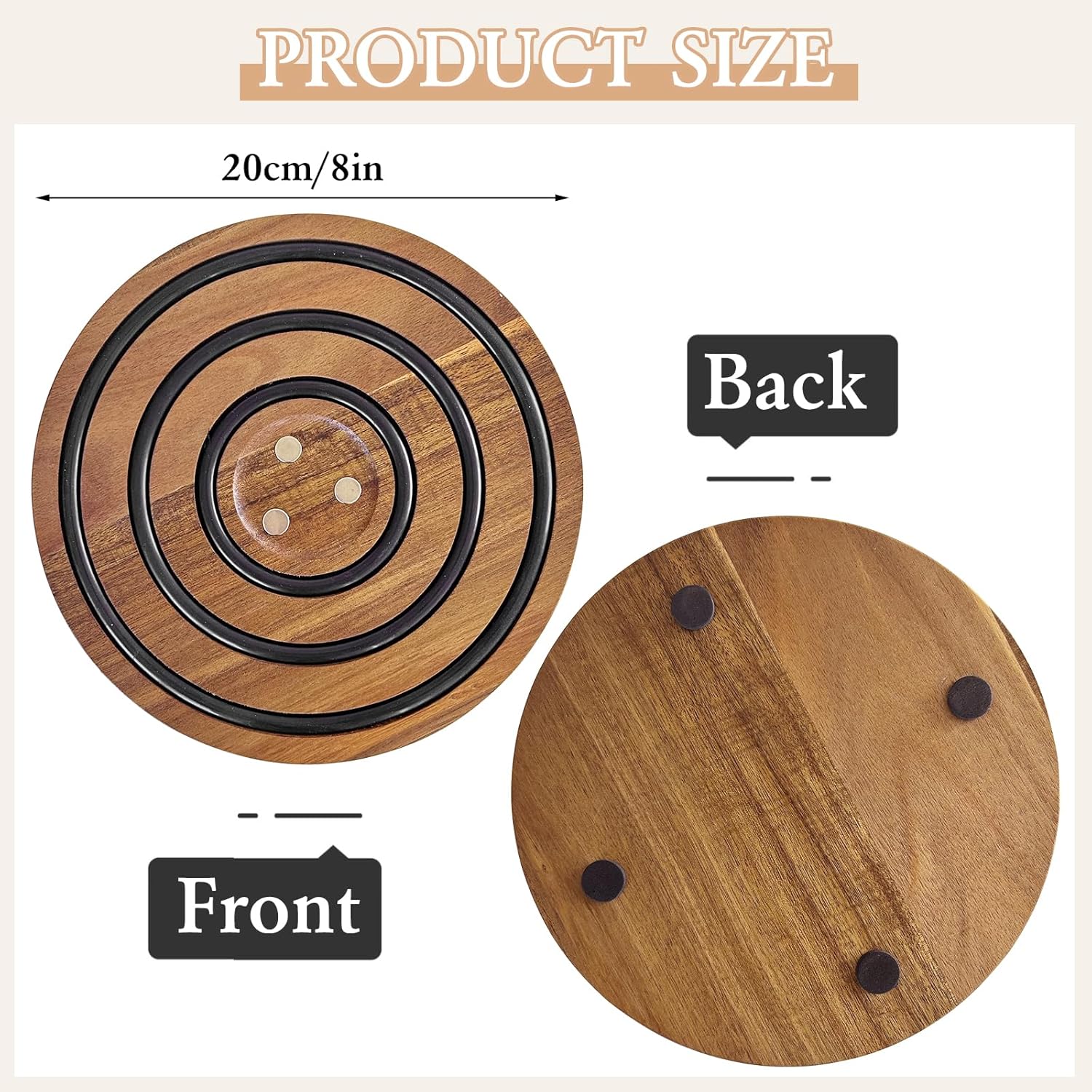 MagniWood™ | Stilvolle magnetische Untersetzer aus Holz für die Wohnkultur