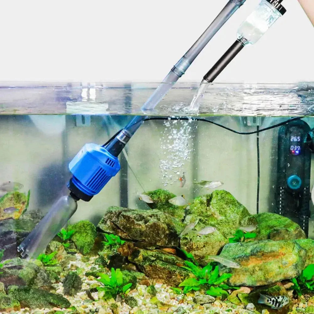 AquaPure™ | Aquarium Staubsauger elektrisch — Entfernt Schmutz & Futterreste gründlich