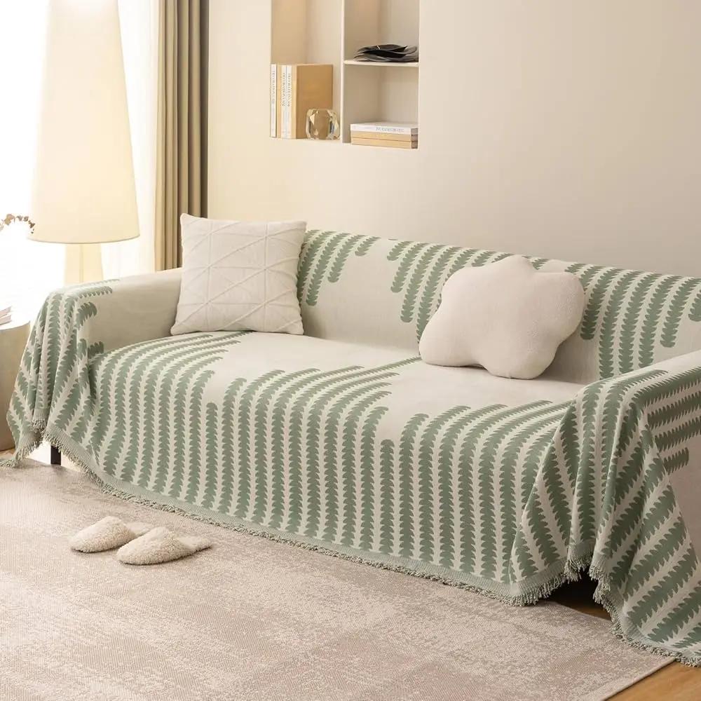 LuxeWeave™ | Baumwoll-Chenille Sofadecke — Passt zu jedem Interieur & jeder Jahreszeit