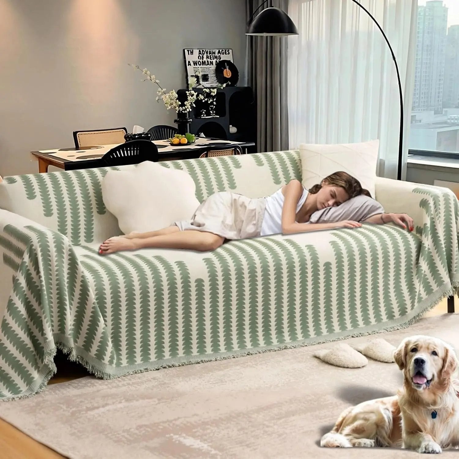 LuxeWeave™ | Baumwoll-Chenille Sofadecke — Passt zu jedem Interieur & jeder Jahreszeit