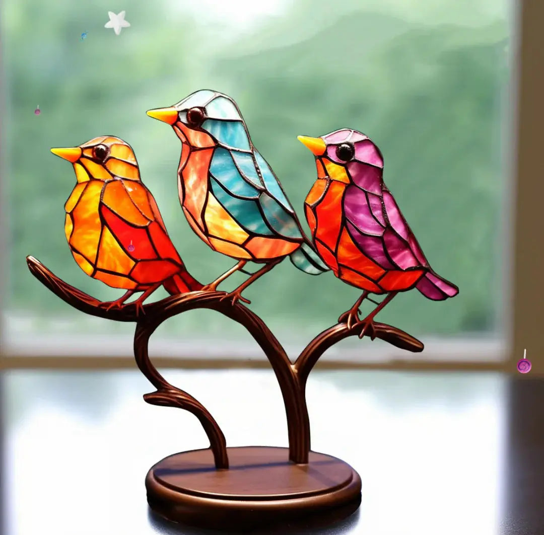 GlassWings | Buntglas-Fenstervögel