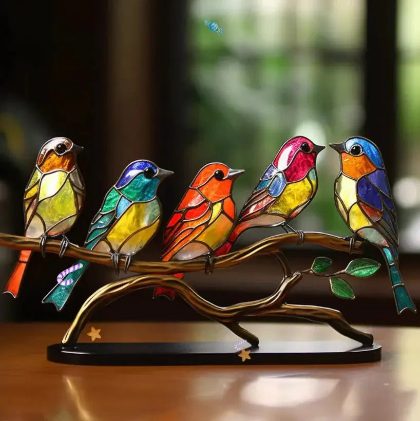 GlassWings | Buntglas-Fenstervögel