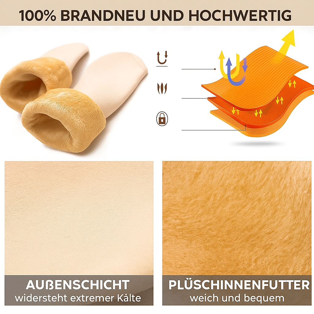 4+4 GRATIS | CozyFeet™ | Gefütterte Schneesocken mit Plüsch-Innenfutter