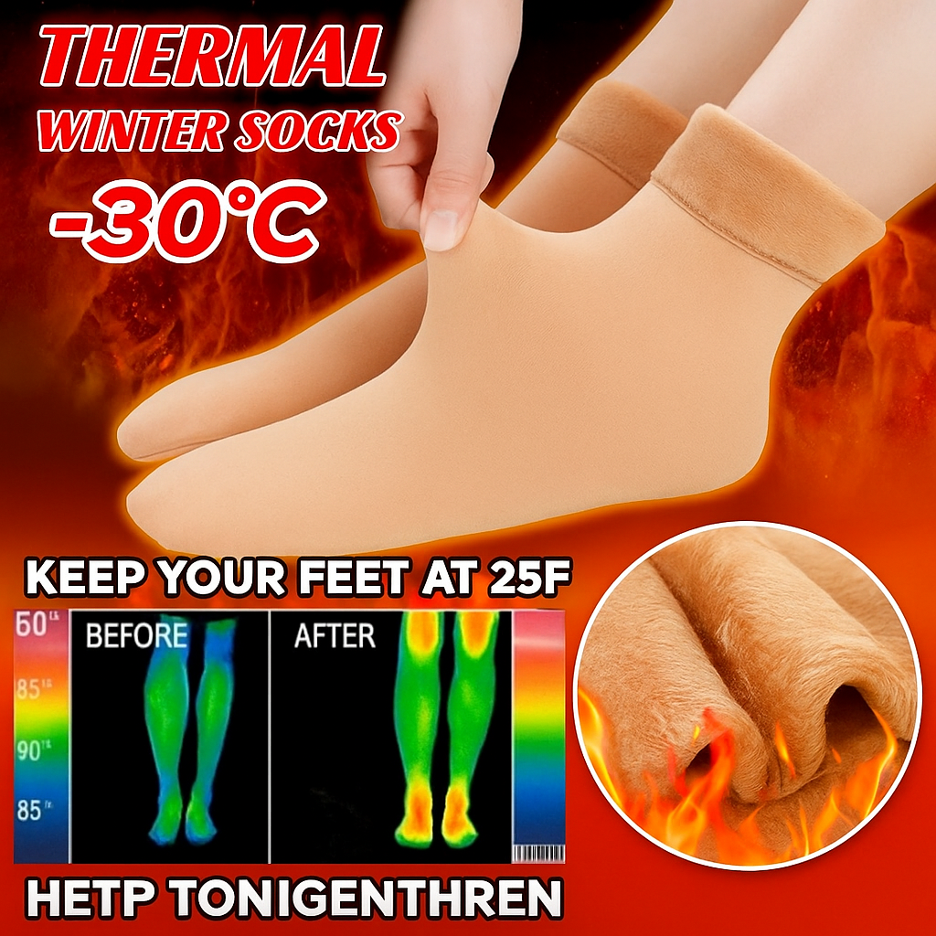 4+4 GRATIS | CozyFeet™ | Gefütterte Schneesocken mit Plüsch-Innenfutter